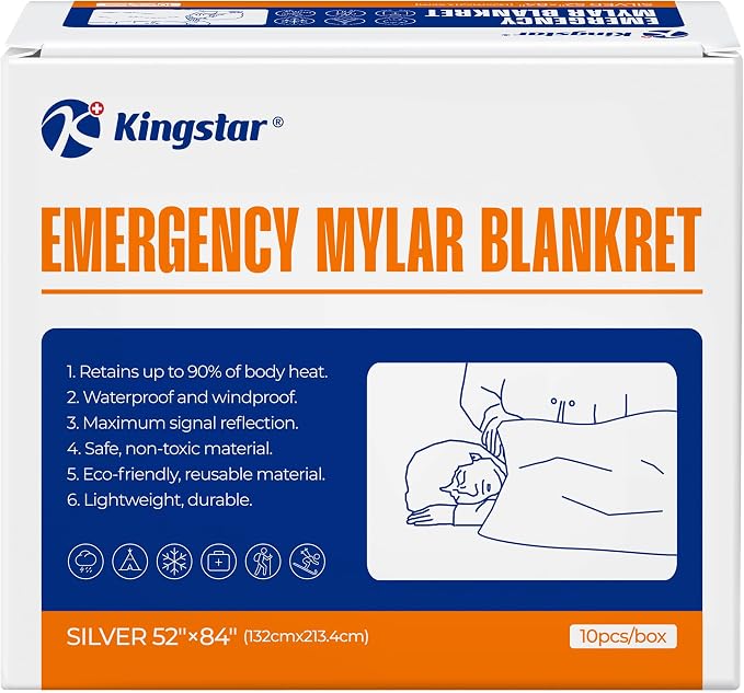 Emergency Blanket for Camping & Survival 30 Packs, Provides Thermal Protection - Image 7