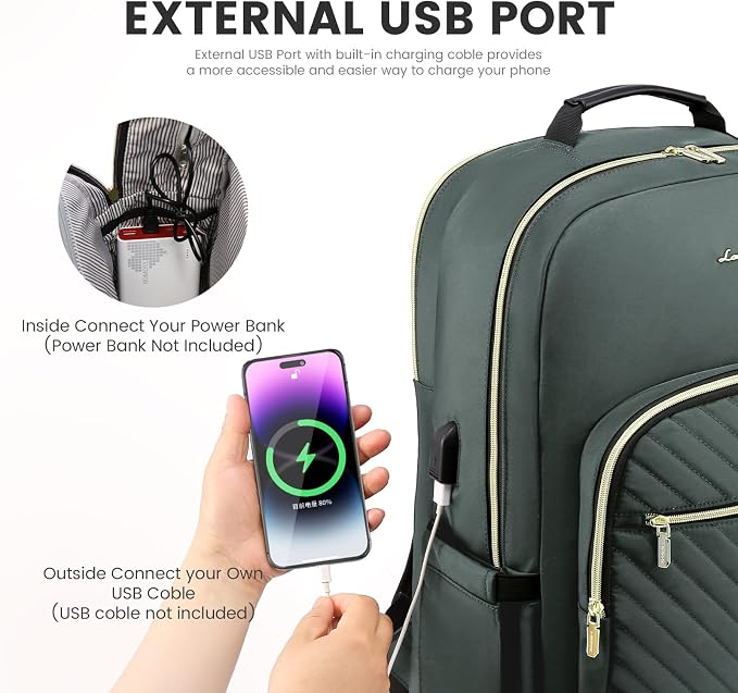 LOVEVOOK Laptop Backpack for Women 15.6 inch, Cute Womens Travel Backpack Purse - Image 5