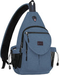 MOSISO Sling Backpack, Canvas Crossbody Hiking Daypack Bag by MOSISO