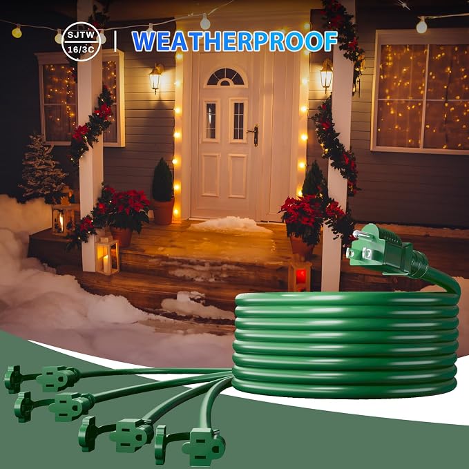 K KASONIC - 46FT Christmas Lights Outdoor Extension Cord - Image 7