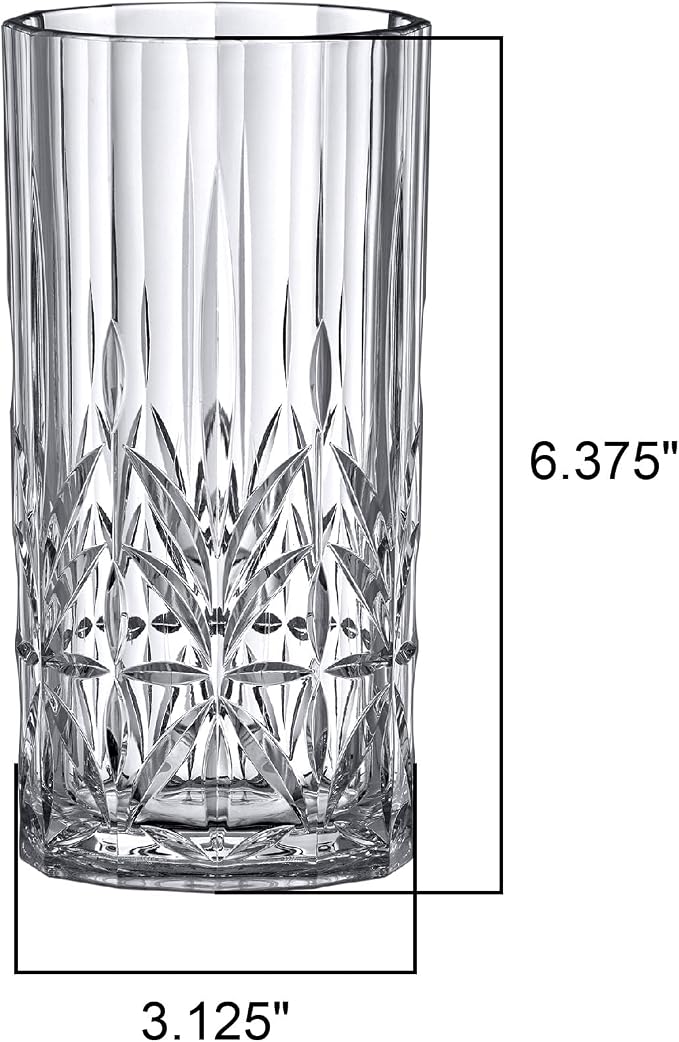Amazing Abby - Vika - 18-Ounce Plastic Highball Glasses, Plastic Cocktail - Image 5