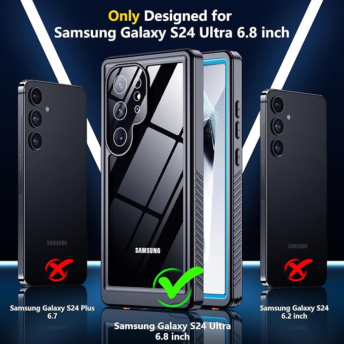 SPIDERCASE Upgraded for Samsung Galaxy S24 Ultra Case Waterproof, Built-in - Image 2