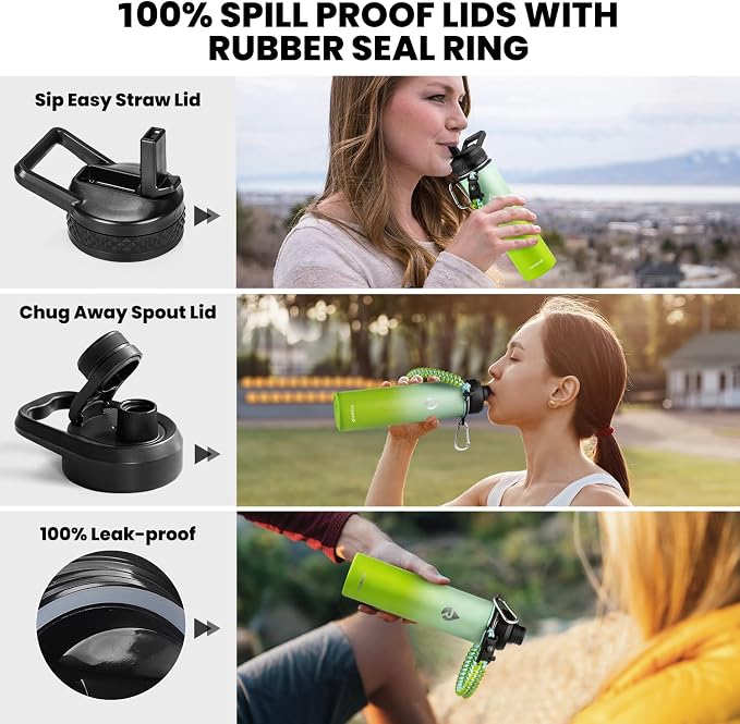 RAYMYLO Insulated Water Bottle 24oz, Triple Wall Vacuum Stainless Steel - Image 3