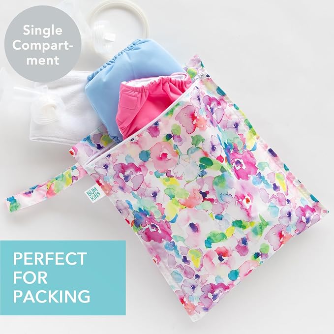 Bumkins Waterproof Wet Bag for Baby, Swim Suit, Cloth Diapers, Pump Parts - Image 2