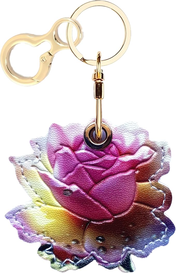 Leather Keychain Holder Case Compatible by BORKUANA