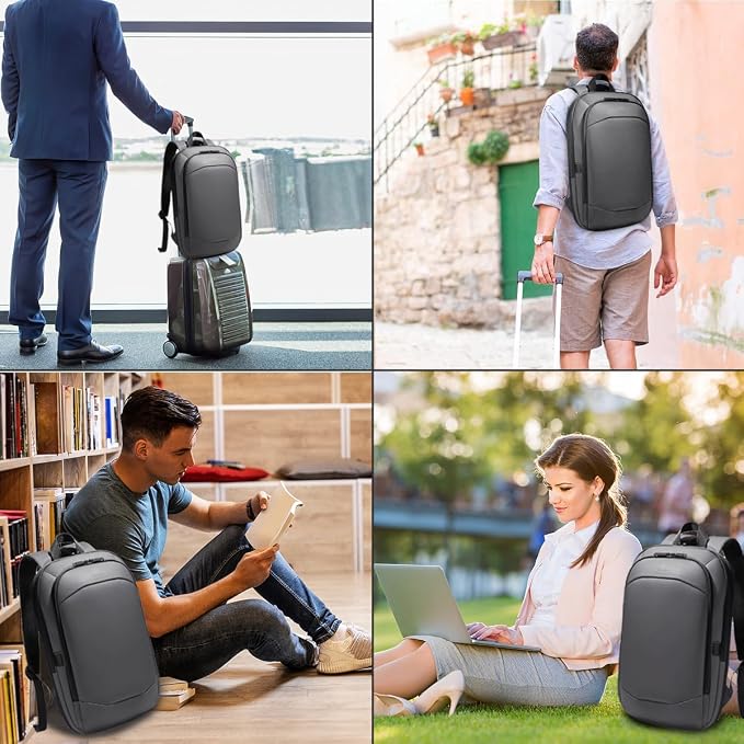 hk Business Backpack for Men 17 Inch, Slim & Expandable Waterproof Travel - Image 7