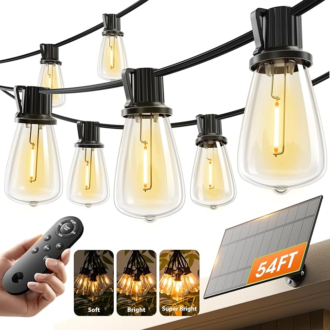 KYY 54 FT Solar String Lights Outdoor by KYY