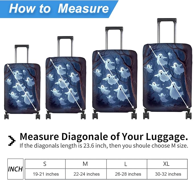 Luggage Cover Protector for 22-24 Inch Suitcases, TSA Approved Elastic Travel - Image 2