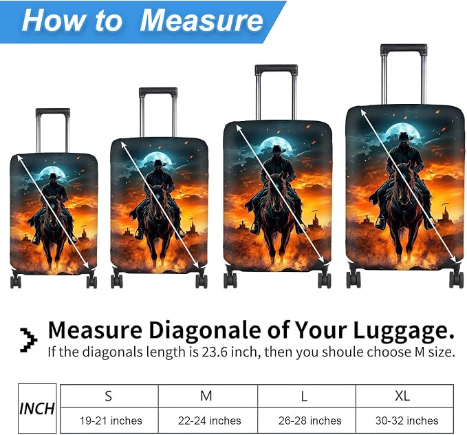 Luggage Cover Protector for 19-20 Inch Suitcases, TSA Approved Elastic Travel - Image 2