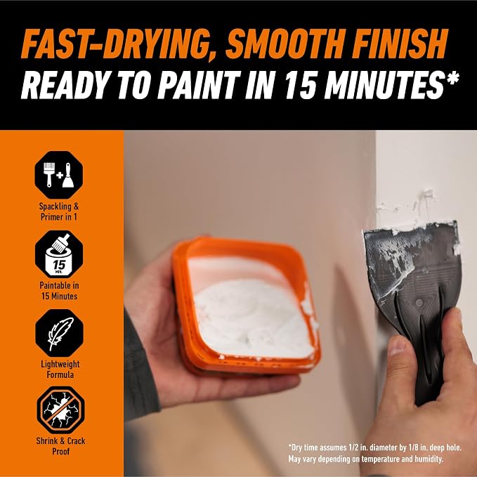 Gorilla Wall Repair Kit Featuring Gorilla Heavy Duty Wall Repair Spackling + - Image 4