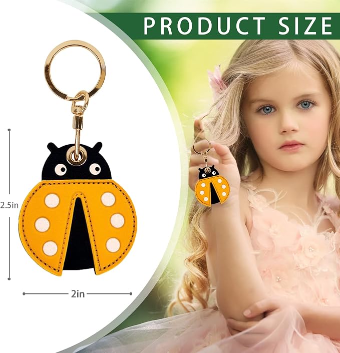 Leather Keychain Case Holder Compatible - Image 2