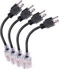 Miady Short Power Extension Cord Outlet Saver, Female Plug by Miady