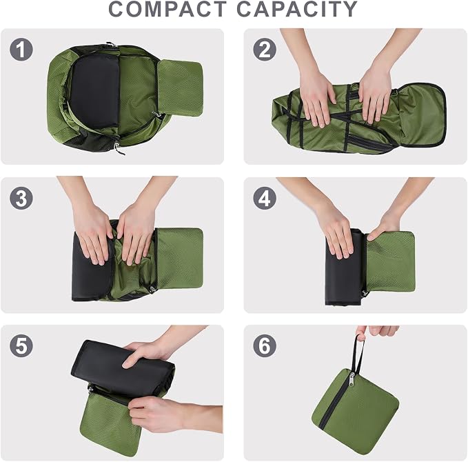 Lightweight Hiking Backpack 18L Packable Foldable Small Daypack Collapsible - Image 8