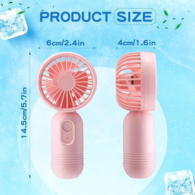 Rossesay 6 Pcs Mini Portable Fan Bulk Cute Handheld Lightweight Small Little - Image 3