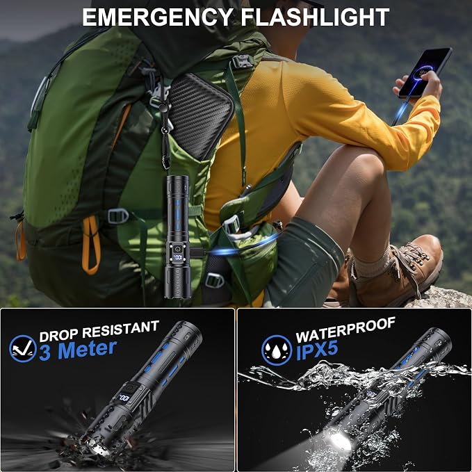 Banral Flashlights High Lumens Rechargeable - Image 6