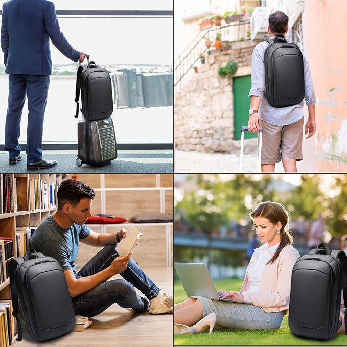 Business Backpack for Men 17 Inch, Slim & Expandable Waterproof Travel Laptop - Image 7