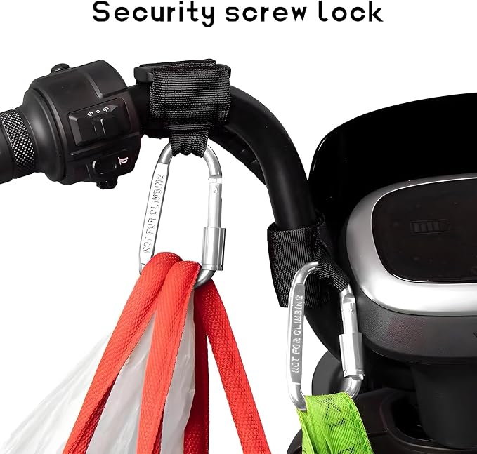 2 PCS UTV Hook for Hanging Headsets, Aluminum Alloy Stroller Carabiner Clips - Image 4