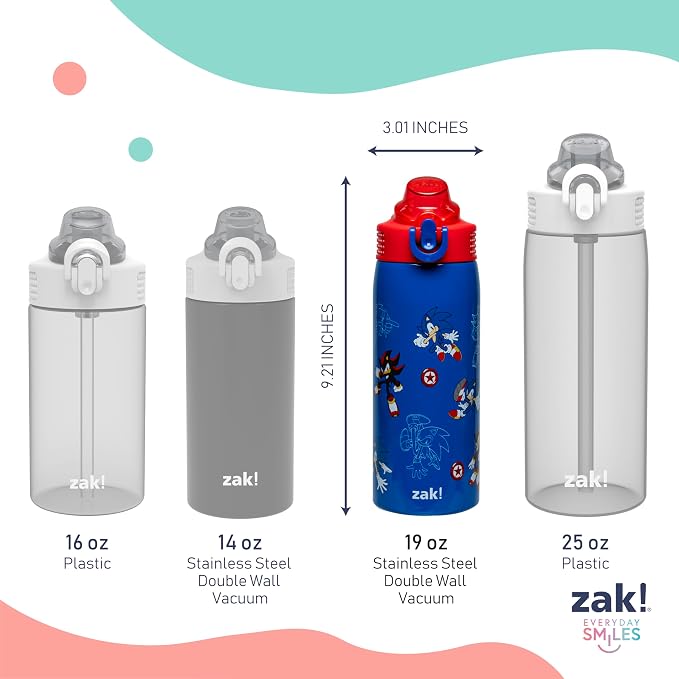 Zak Designs Sonic the Hedgehog Sage Kids Water Bottle - Image 10