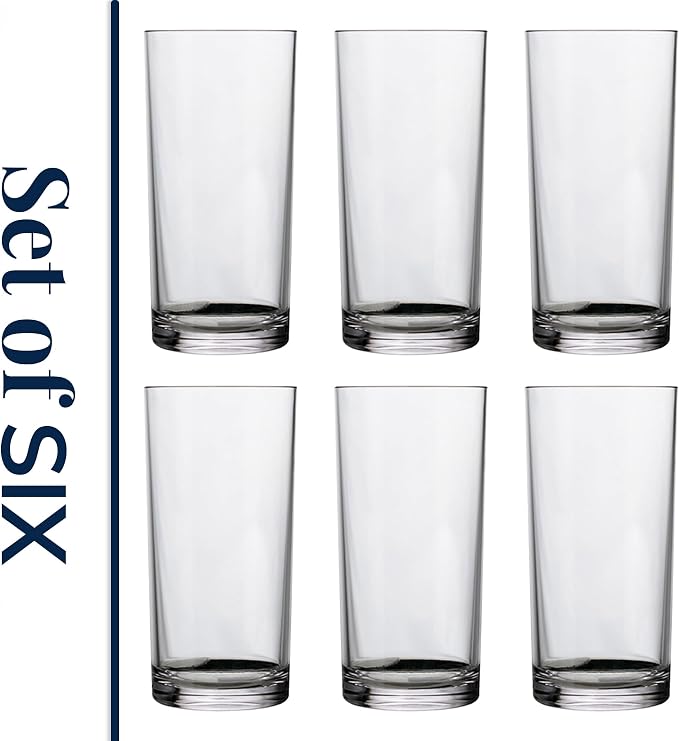 US Acrylic Classic Clear Plastic Reusable Drinking Glasses 24oz Iced-Tea Cups | - Image 8