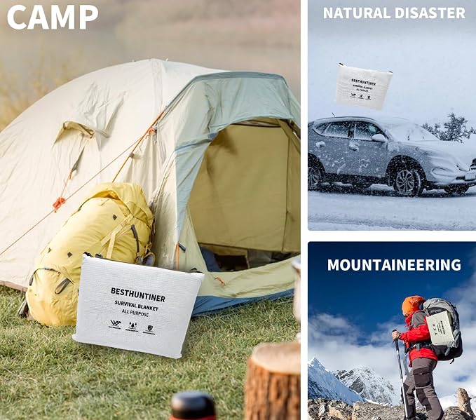 Heavy Duty Survival Blanket -Multifunctional Reflective Tarp Thermal Blanket - Image 7
