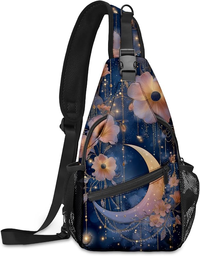 FyLybois Moon Sling Bag for Women Lightweight Crossbody Backpack Casual Daypack by FyLybois