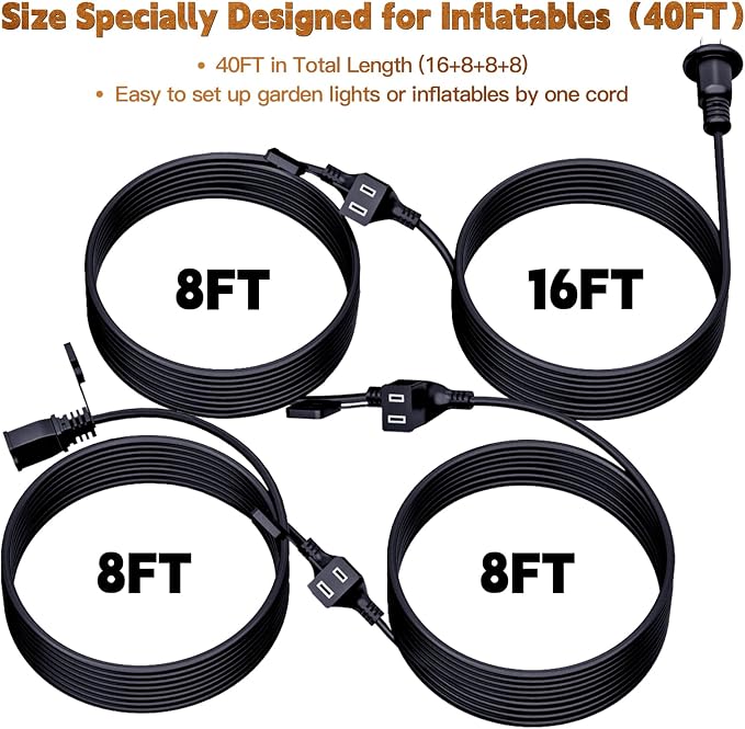 40FT Outdoor Extension Extension Cord - Image 3