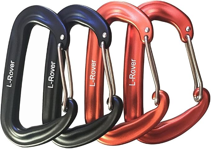 L-Rover Carabiner, 12KN Lightweight Heavy Duty Carabiner Clips, Aluminium by Ultra+Sturdy+Carabiner