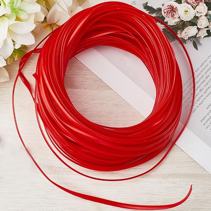 GORGECRAFT 30m*5mm Rattan Weaving Wicker Outdoor Red Synthetic Rattan Roll - Image 7