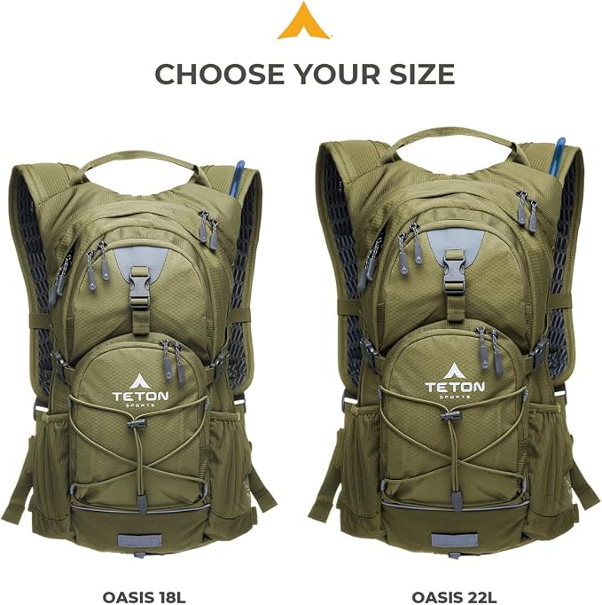 Teton Oasis/Trailrunner Hydration Backpack – Lightweight Water Pack - Image 6