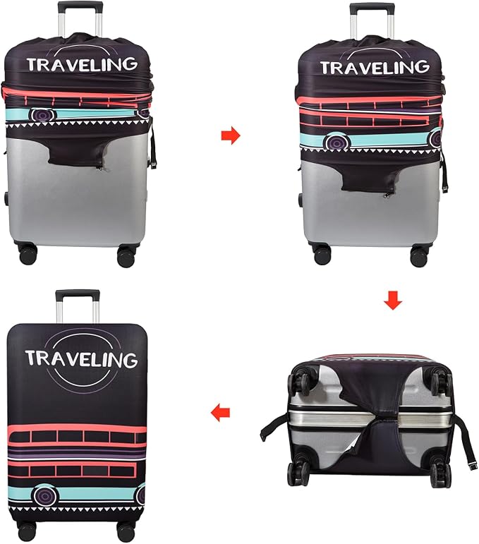 WUJIAONIAO Travel Luggage Cover Baggage Suitcase Cover Protector Skins 18-32 - Image 4