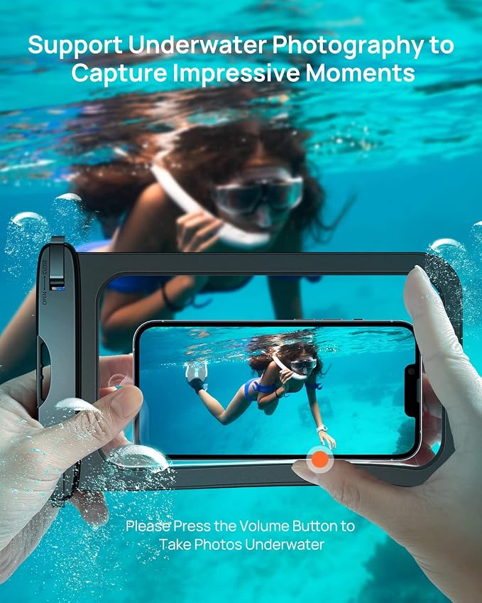 Lanhiem 10.5" Large Waterproof Phone Pouch, 2 Pack Universal IPX8 Waterproof - Image 6