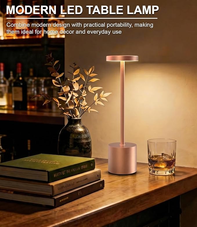 Cordless Table Lamps Rechargeable Set of 2, Portable LED Desk Lamp, 5000mAh - Image 6