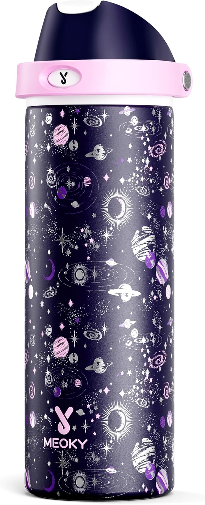 24 oz Insulated Water Bottle for Women: Meoky Stainless Steel Water Bottle by MEOKY