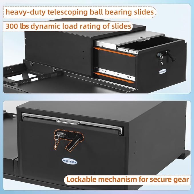 Hooke Road JK/JL/Bronco Trunk Sliding Drawer System & Fridge Slide Mount - Image 6