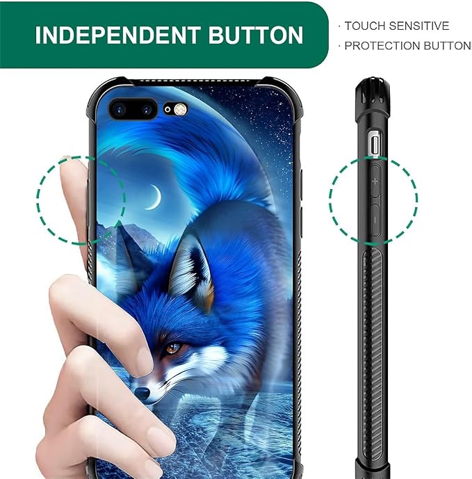 for iPhone 7 Plus/8 Plus Case, Snowy Mountain Fox Lake Pattern Graphic Design - Image 7
