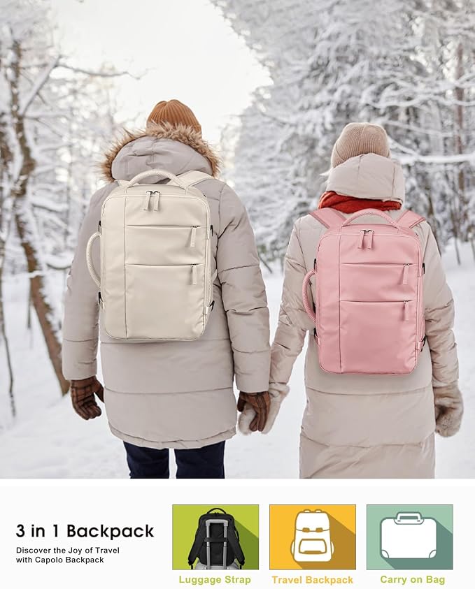 Capolo Travel Backpack for Women Men Waterproof Laptop Backpack Airlines - Image 7