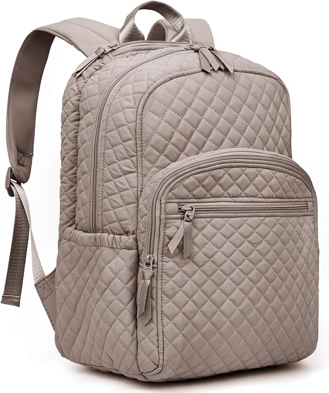 Backpack for Women, College Backpack, Quilted Casual Daypack, Waterproof by Unknown