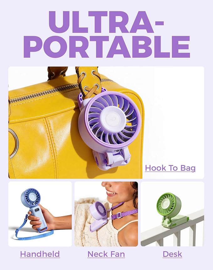 Diveblues Portable Turbo Fan, 100 Speed Handheld Fan - Image 5
