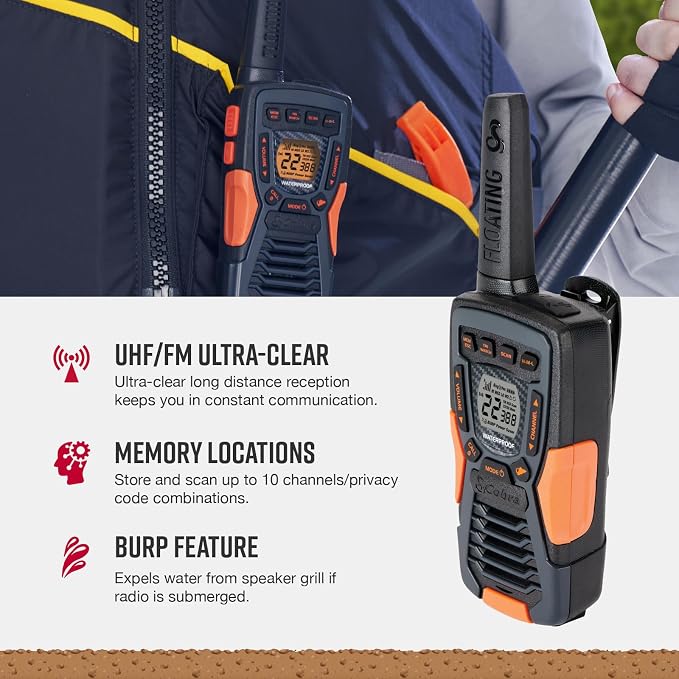 Cobra CXT10953PH-M Emergency Two-Way Radios, Waterproof Walkie Talkies - Image 4