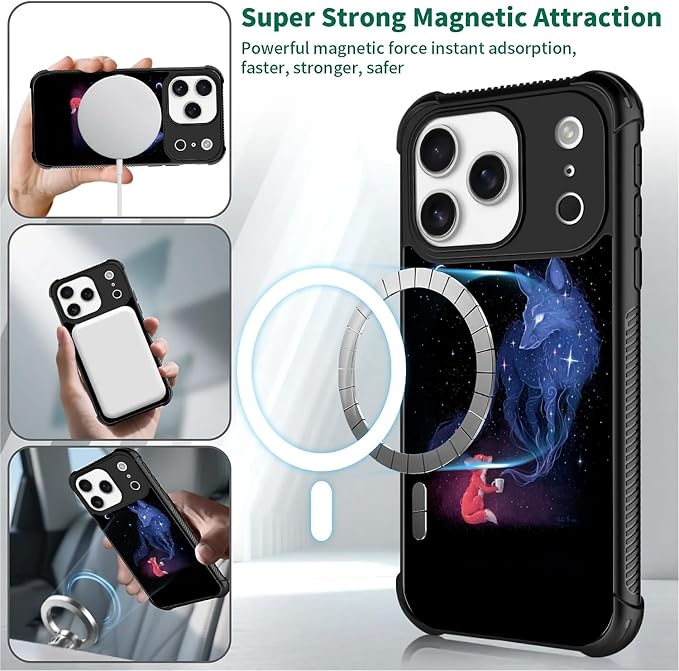for iPhone 17 Pro Case, for MagSafe Graphic Design for Girl Boy Soft Silicone - Image 2