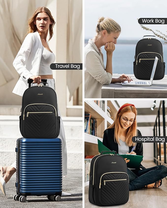 LOVEVOOK Laptop Backpack for Women, Travel Computer Work Bags - Image 6