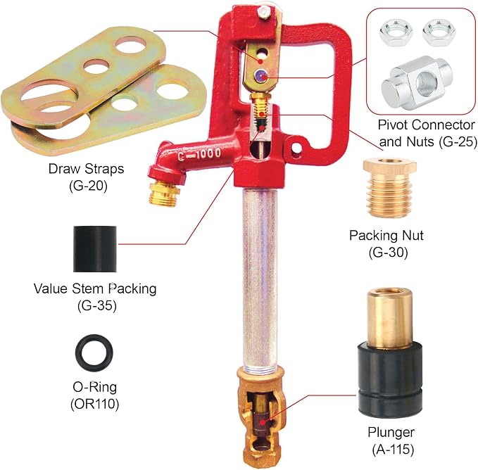 EAORBD C-1000 Hydrant Part Kit for Merrill Yard Hydrant Repair Kit Head - Image 3