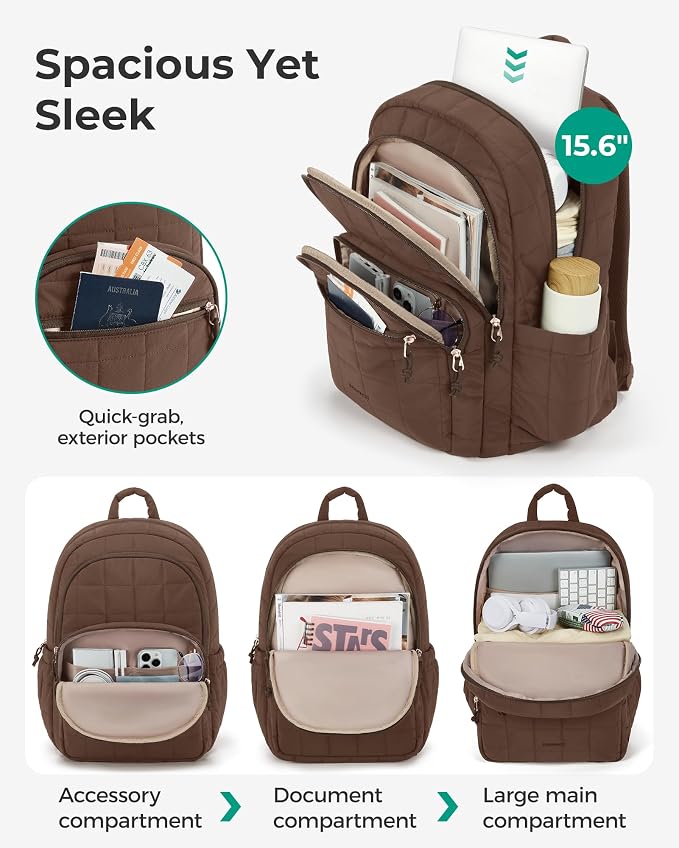 BAGSMART College Laptop Backpack, Travel Backpack - Image 2