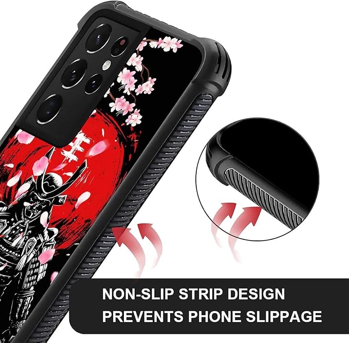 for Samsung Galaxy S21 Ultra Case, Sakura Japanese Samurai Pattern Graphic - Image 2