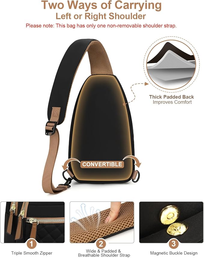 Capolo Sling Bag for Women Men Waterproof Crossbody Bags for Women Trendy - Image 6