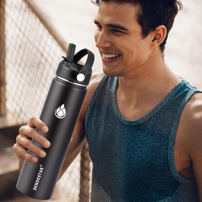 SENDESTAR Stainless Steel Water Bottle, Insulated Water Bottle 40 oz - Image 4