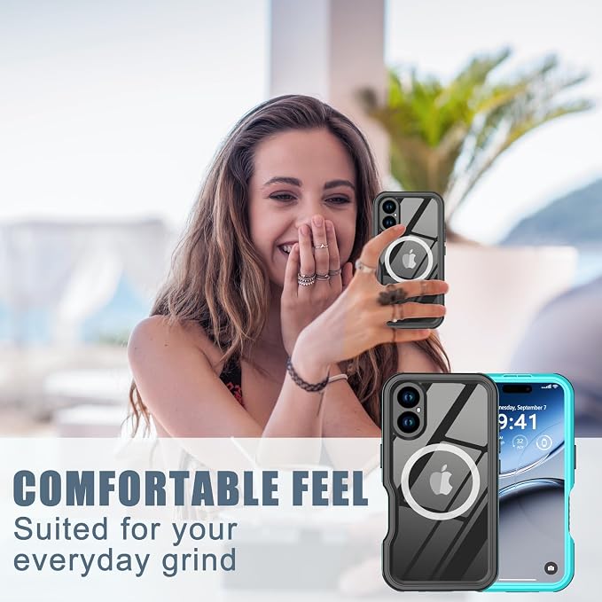 for iPhone 16 Plus Case Waterproof, Full-Body Hard Case Built-in - Image 8