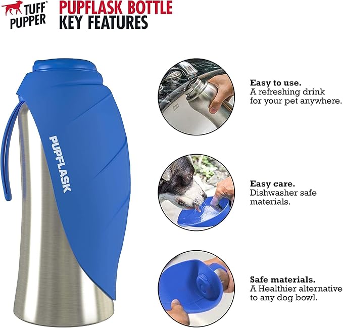PupFlask Large Dog Water Bottle | 27 or 40 OZ Stainless Steel | Convenient Dog - Image 2