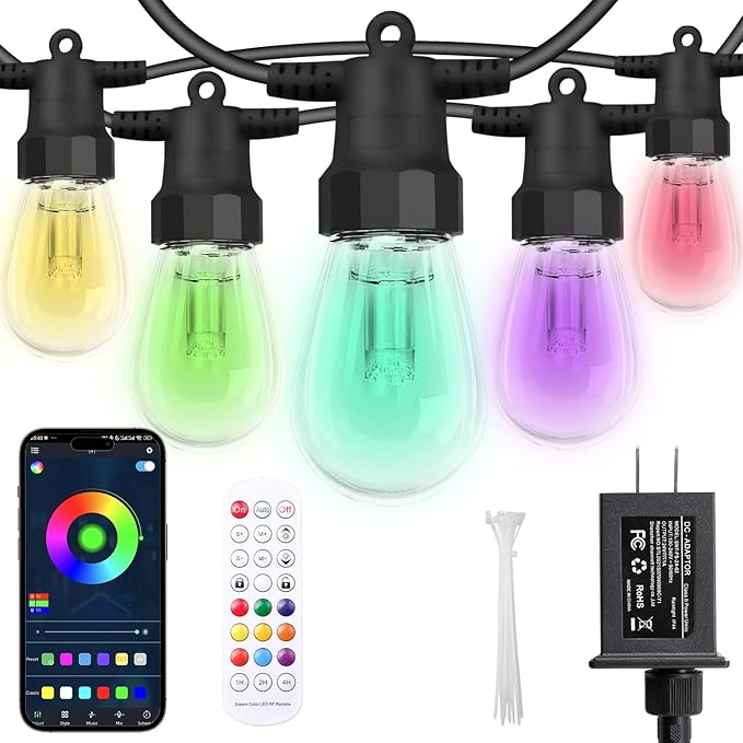 CAWWS Outdoor String Lights 75FT, Outdoor Lights by CAWWS