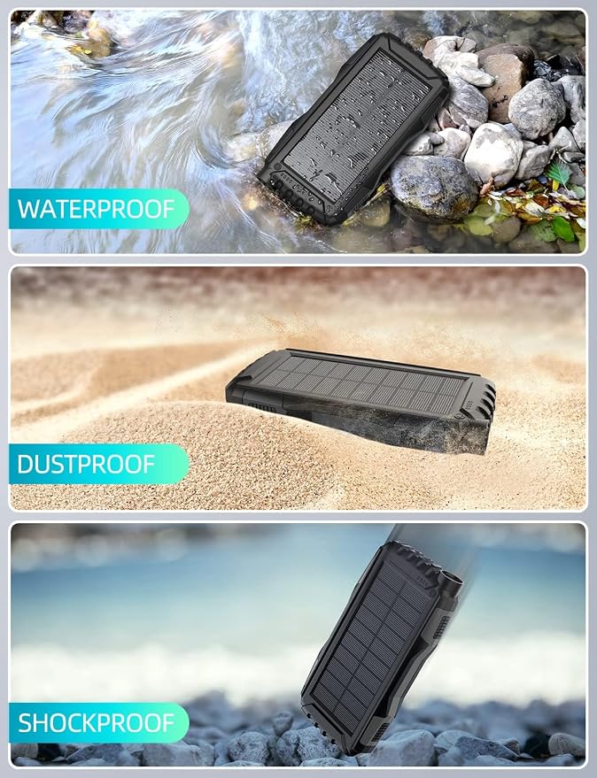 Mregb Solar Charger Power Bank 42800mAh, Portable Charger, Solar Power Bank - Image 5